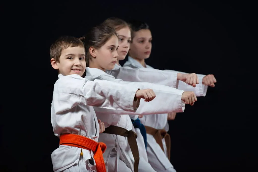 kids doing martial arts